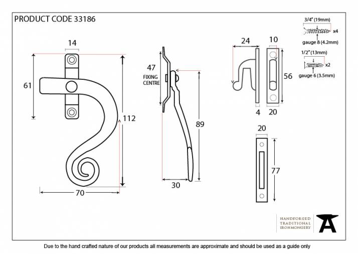 Beeswax Monkeytail Fastener - RH Image 2