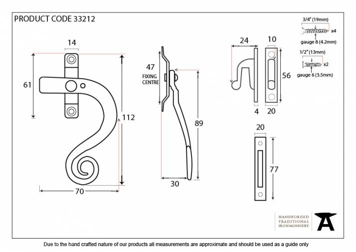 Beeswax Locking Monkeytail Fastener - RH Image 2