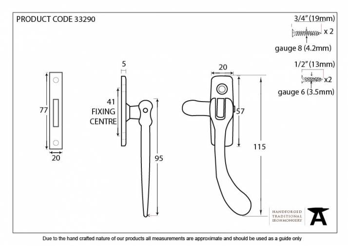 Black Handmade Peardrop Fastener Image 2