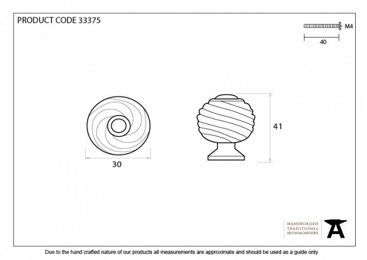 Beeswax Twist Cabinet Knob Image 3