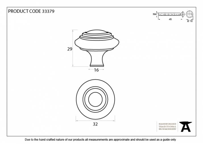 Beeswax Ringed Cabinet Knob - Small Image 4