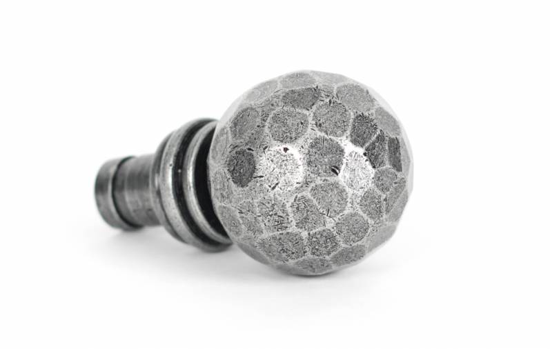 Pewter Hammered Ball Curtain Finial (pair) Image 1