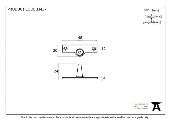 Polished Brass Offset Stay Pin Image 2