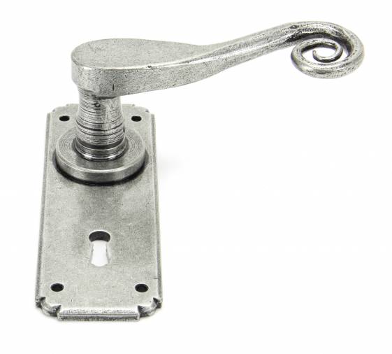 Pewter Monkeytail Lever Lock Set Image 3