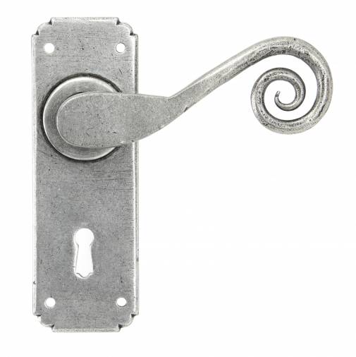 Pewter Monkeytail Lever Lock Set Image 1