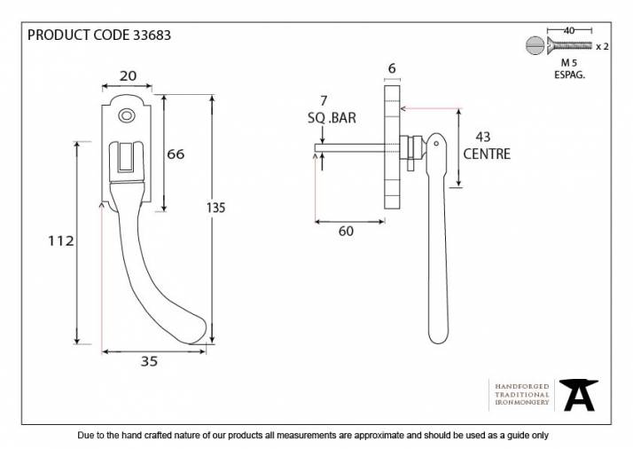 Pewter Locking Peardrop Espag - RH Image 2