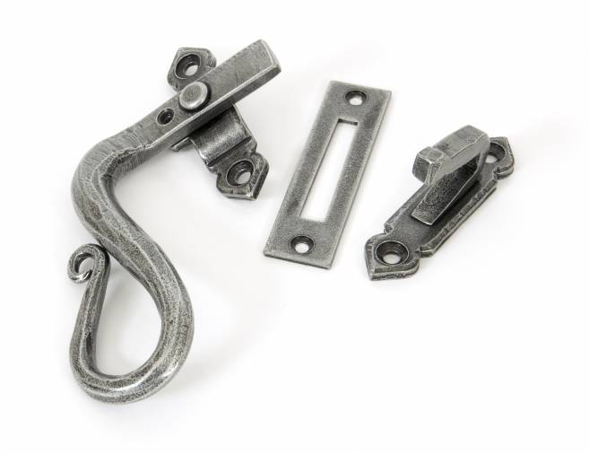 Pewter Locking Shepherd's Crook Fastener - LH Image 1