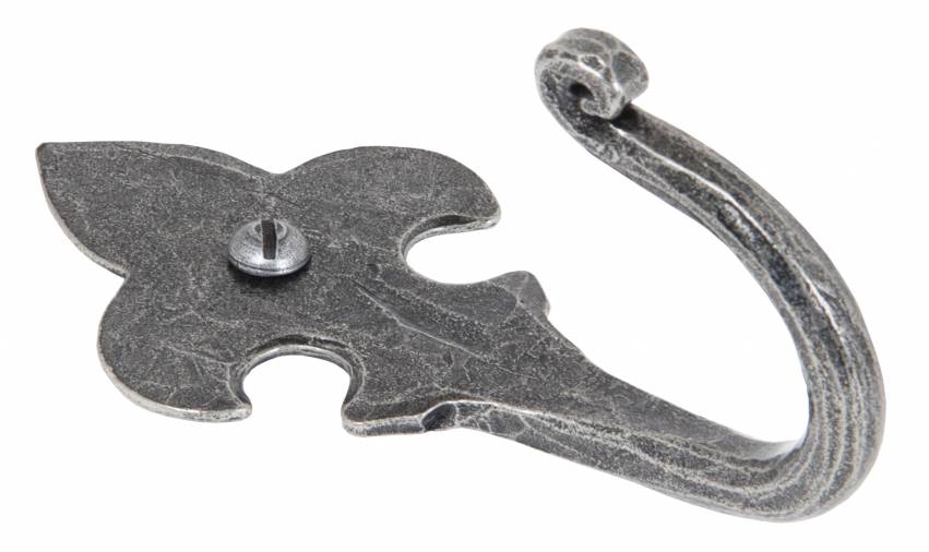 Pewter Fleur-De-Lys Coat Hook Image 1