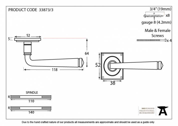 Black Avon Lever on Rose Set Sprung Image 2