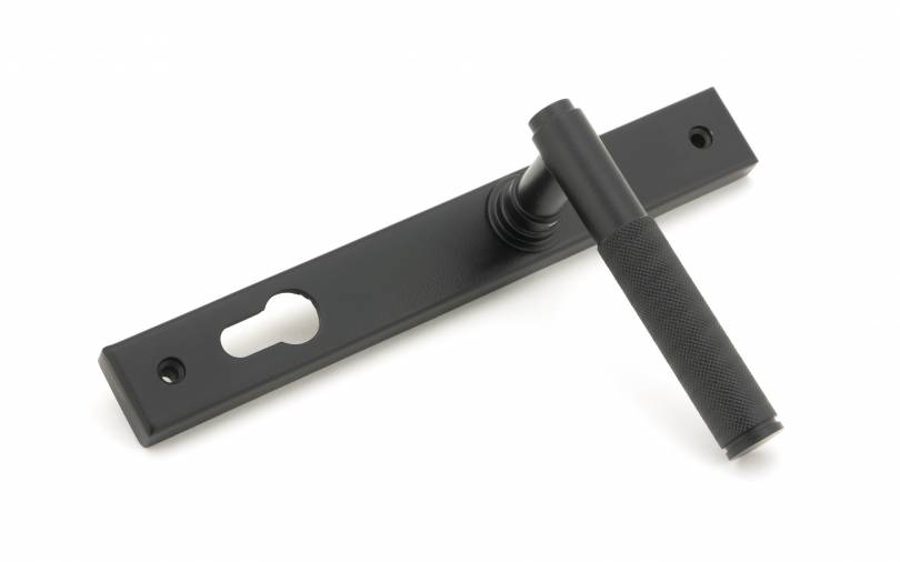 Matt Black Brompton Slimline Lever Espag. Lock Set Image 2