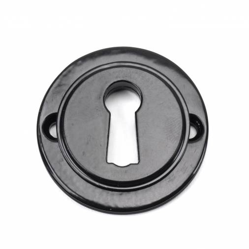 Black Round Escutcheon (Plain Rose) Image 4