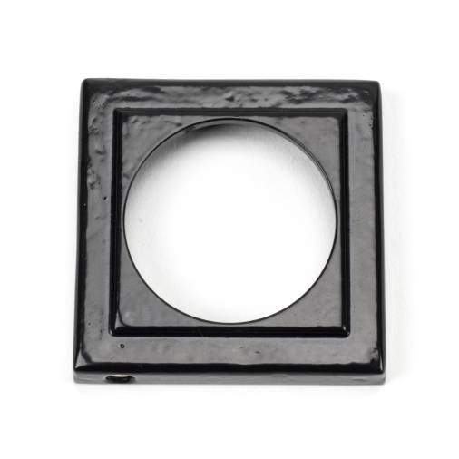 Black Round Escutcheon (Square Rose) Image 2