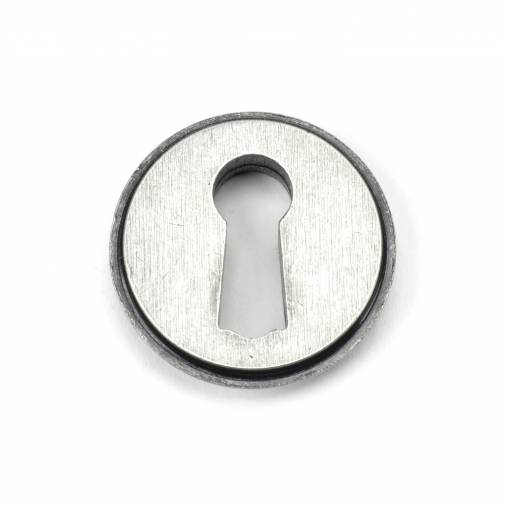 Pewter Round Escutcheon (Beehive Rose) Image 3