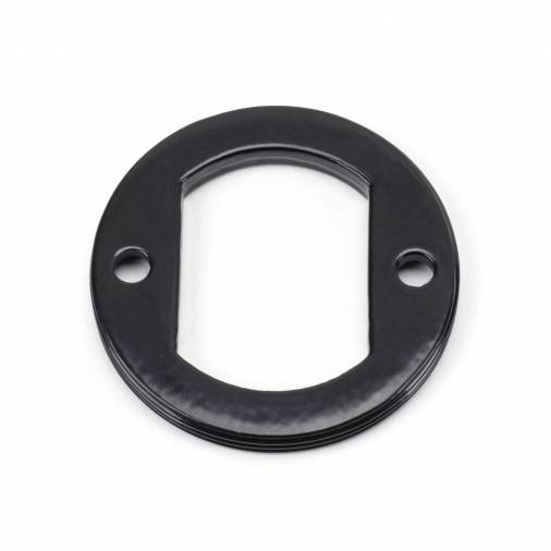 Black Round Euro Escutcheon (Plain Rose) Image 5