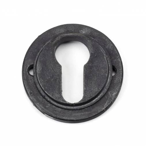 External Beeswax Round Euro Escutcheon (Beehive Rose) Image 4