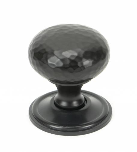 Aged Bronze Hammered Mushroom Cabinet Knob 38mm Image 1