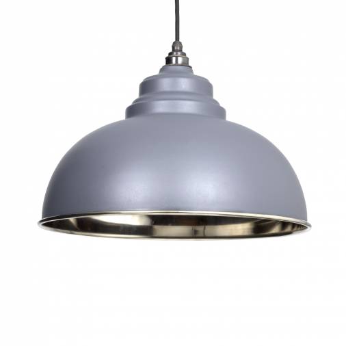 Dark Grey Smooth Nickel Harborne Pendant Image 1