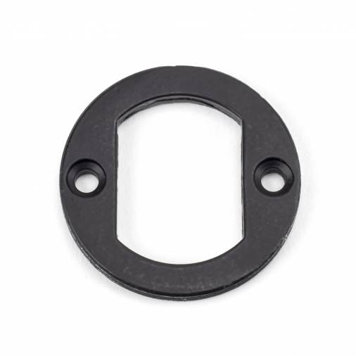 Matt Black Round Euro Escutcheon (Plain Rose) Image 5