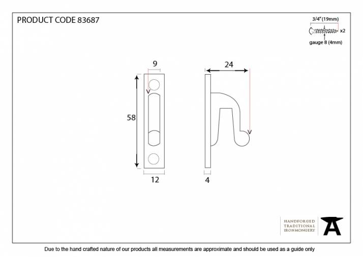 Polished Brass Hook Plate Image 2