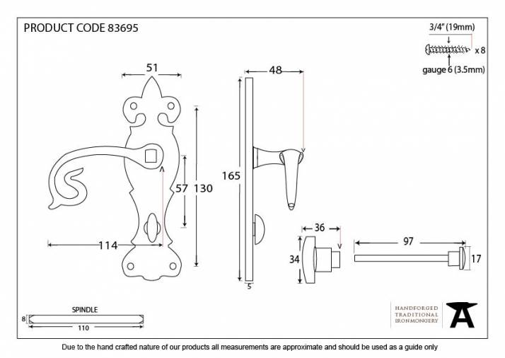 Black Curly Lever Bathroom Set Image 2