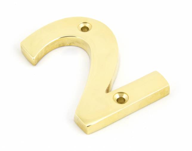 Polished Brass Numeral 2 Image 1
