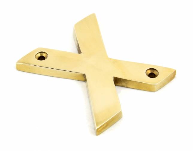 Polished Brass Letter X Image 1