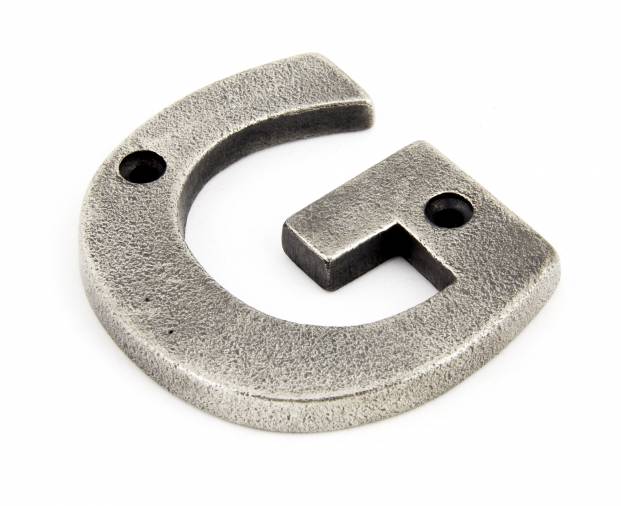 Antique Pewter Letter G Image 1