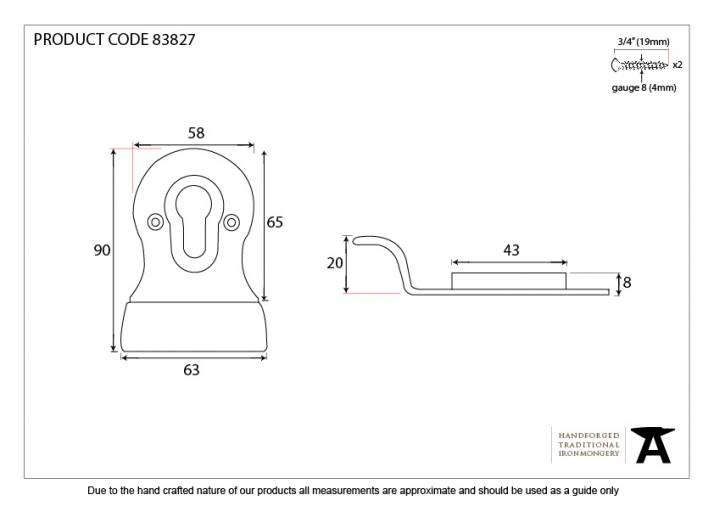 Polished Brass Euro Door Pull Image 2