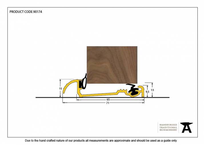 Gold 1829mm Macclex 15/56 Threshold Image 2