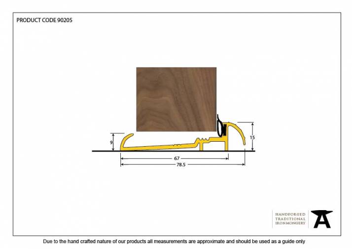 Gold 914mm OUM/6 Threshold Image 2