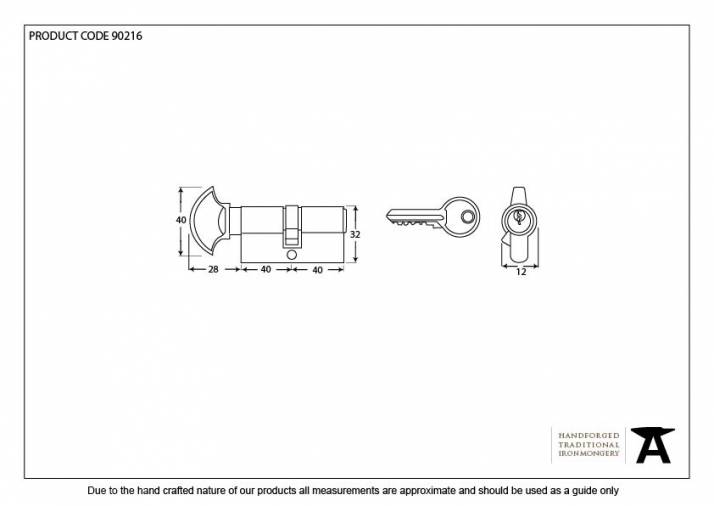 Satin Chrome 40/40 Cylinder/Thumbturn Image 2