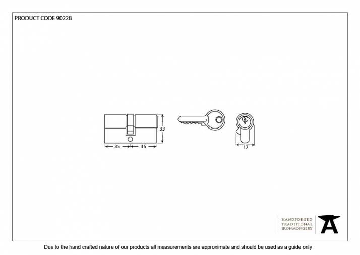 Black 35/35 6pin Euro Cylinder Image 2