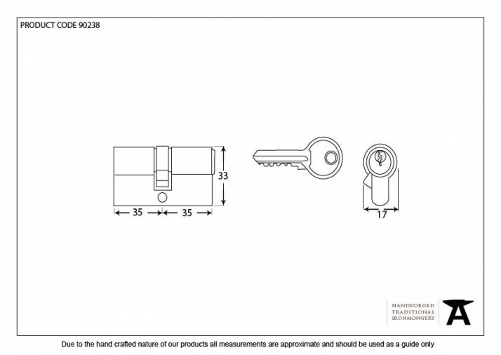 Black 35/35 6pin Euro Cylinder KA Image 2