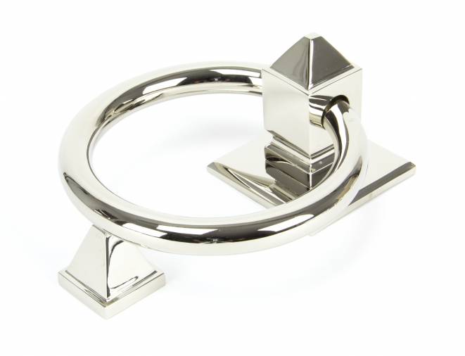 Polished Nickel Ring Door Knocker Image 1