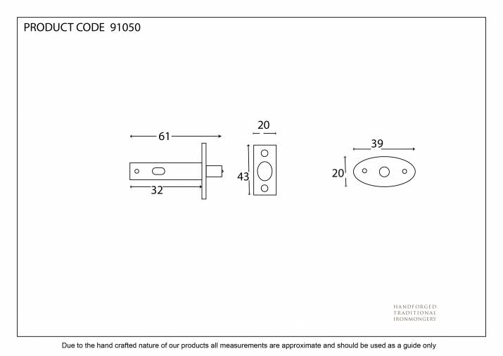 Electro Brassed Security Door Bolt Image 2