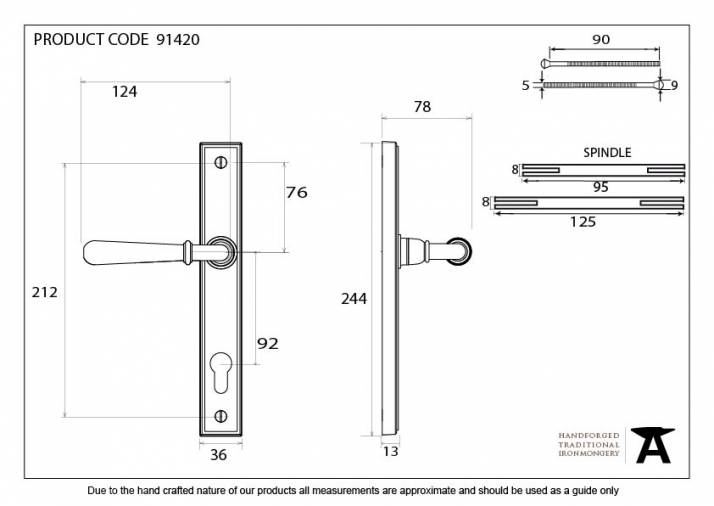 Polished Chrome Newbury Slimline Lever Espag. Lock Set Image 8