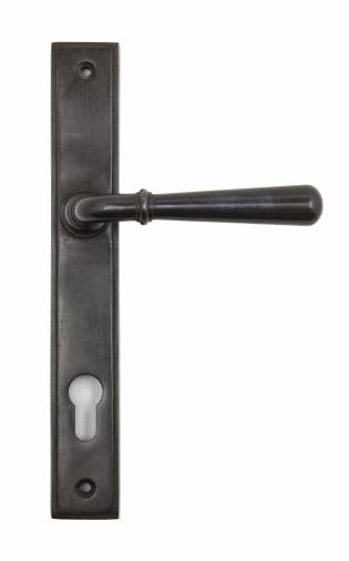 Aged Bronze Newbury Slimline Lever Espag. Lock Set Image 1