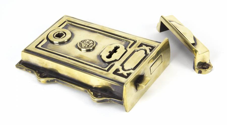 Anvil 91528 Aged Brass Davenport Rim Lock Image 2