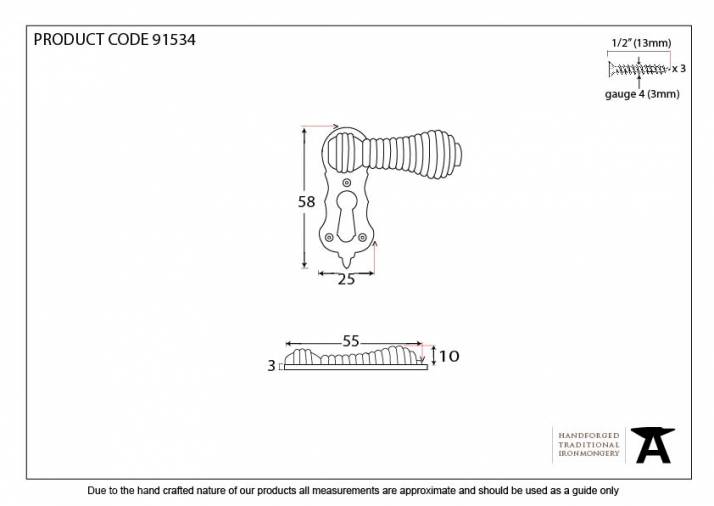 Rosewood & Polished Nickel Beehive Escutcheon Image 2