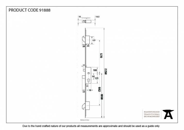 SS 35mm Backset Hook 3 Point Door Lock Image 3