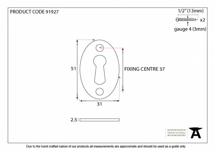 Polished Bronze Oval Escutcheon Image 2