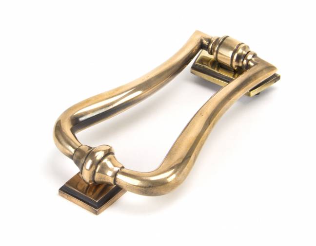 Polished Bronze Slimline Art Deco Door Knocker Image 2