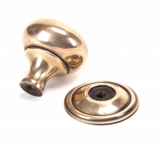 Polished Bronze Mushroom Cabinet Knob 38mm Image 2