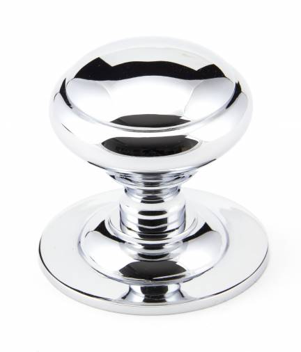 Polished Chrome Round Centre Door Knob Image 1