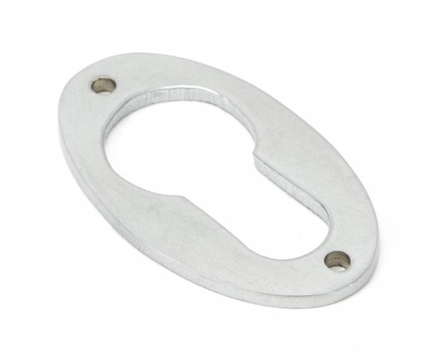 Satin Chrome Oval Euro Escutcheon Image 1