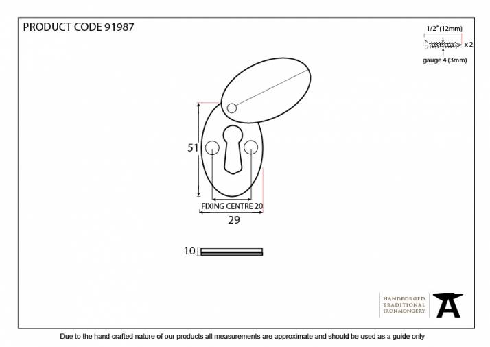 Polished Brass Oval Escutcheon & Cover Image 2