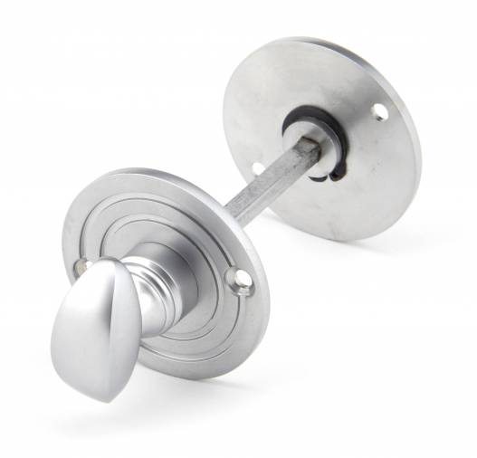 Satin Chrome Round Bathroom Thumbturn Image 3