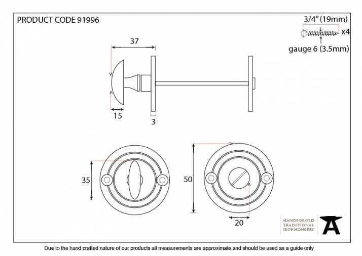 Satin Chrome Round Bathroom Thumbturn Image 5