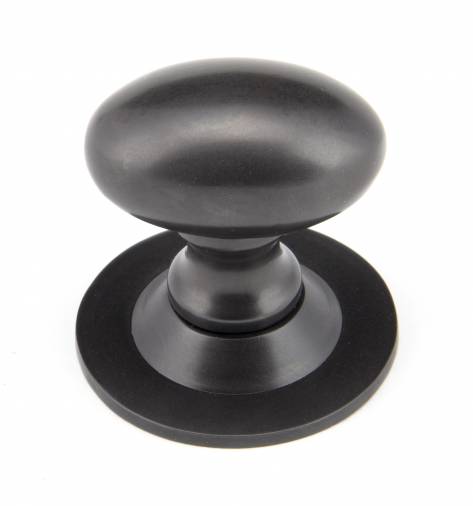 Aged Bronze Oval Cabinet Knob 33mm Image 1