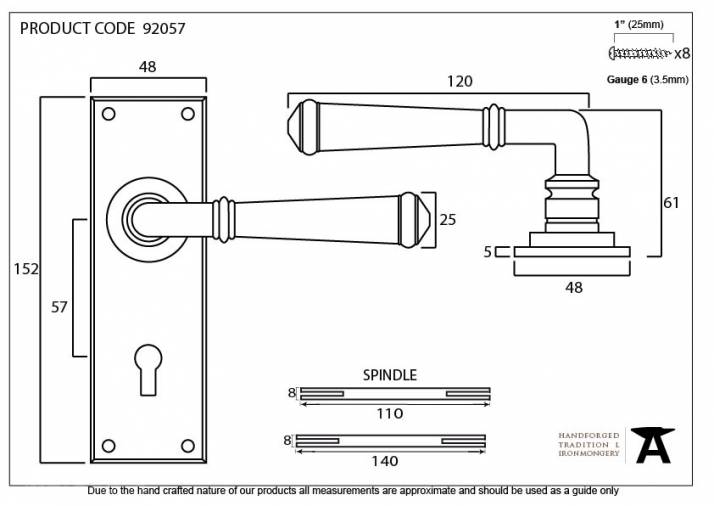 Black Regency Lever Lock Set Image 3